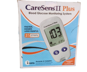 CareSens II Plus Blood Glucose Monitoring System With 25 Strips
