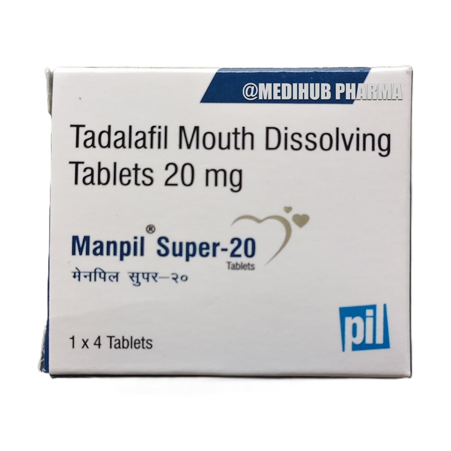 Manpil Super Tadalafil 20mg Mouth Dissolving Tablet