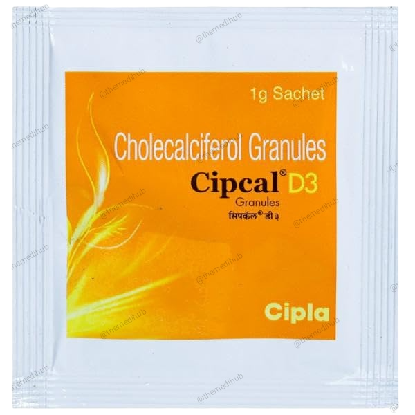 Cipcal D3 Granules Vitamin D3 Cholecalciferol Pack Of 10 Sachet