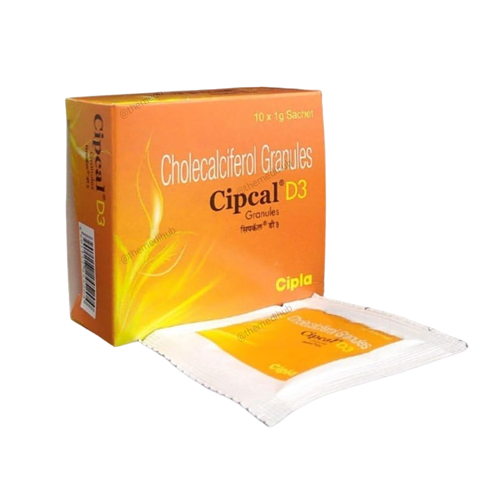 Cipcal D3 Granules Vitamin D3 Cholecalciferol Pack Of 10 Sachet