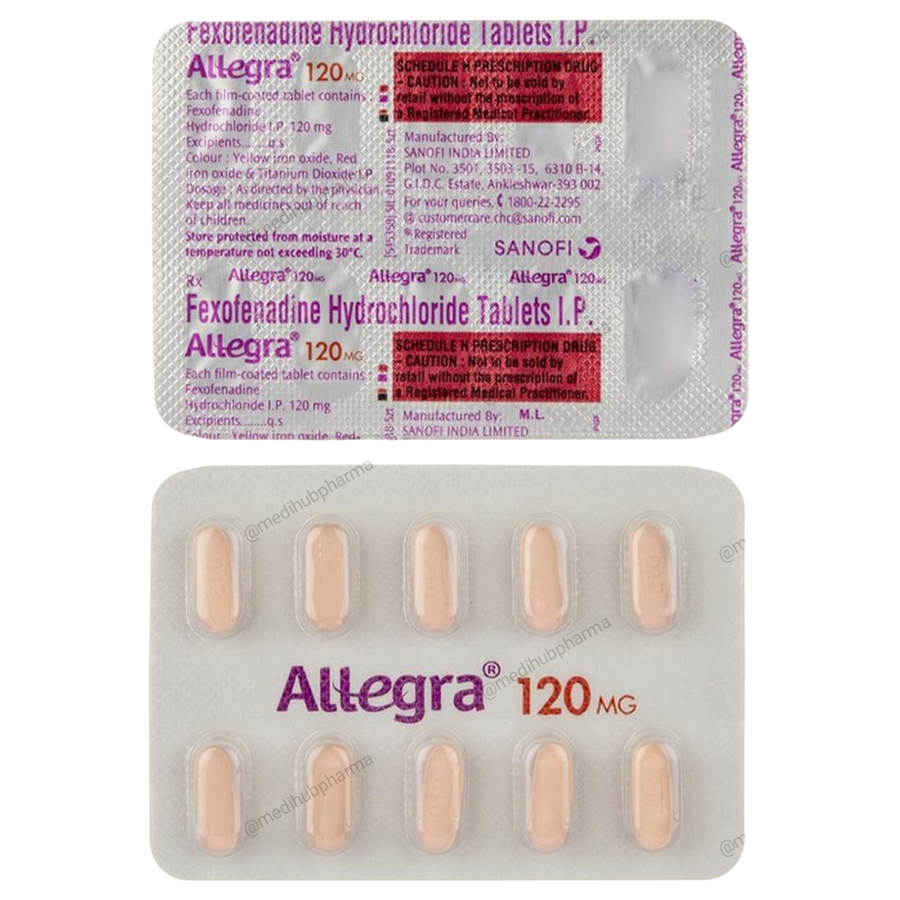 Allegra 120mg Tablet (10 Tab Strip)