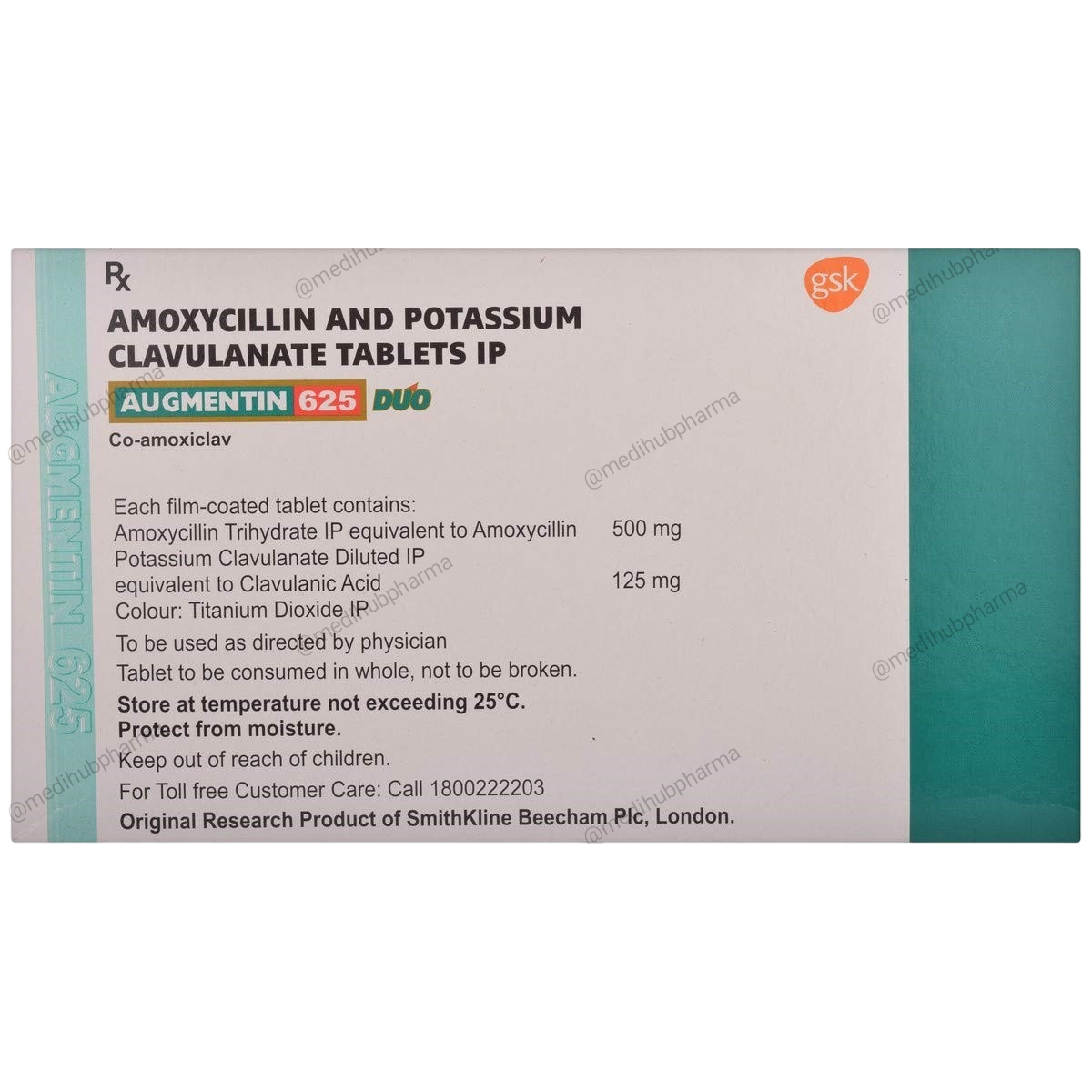 Augmentin 625 Duo Tablet 10 Tab Strip