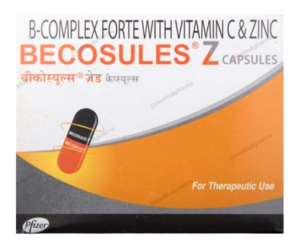 Becosules Z Capsule with Vitamin B Vitamin C Zinc 20 Cap Strip