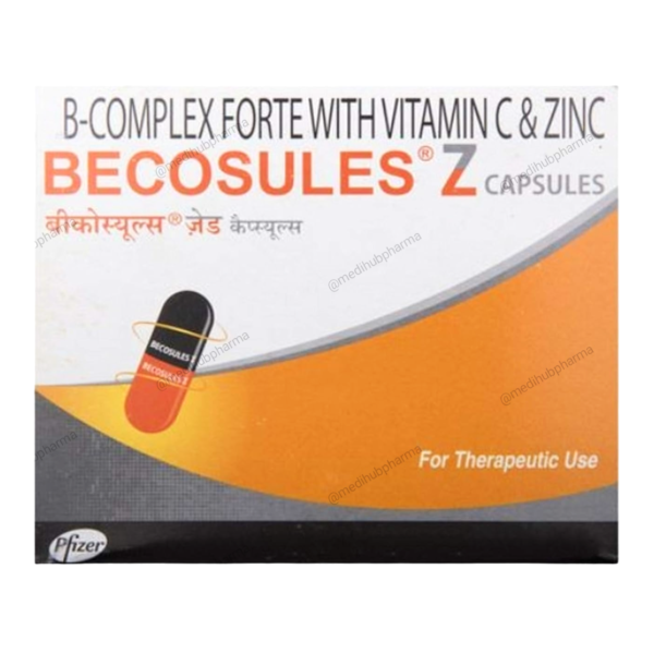 Becosules Z Capsule with Vitamin B Vitamin C Zinc 20 Cap Strip