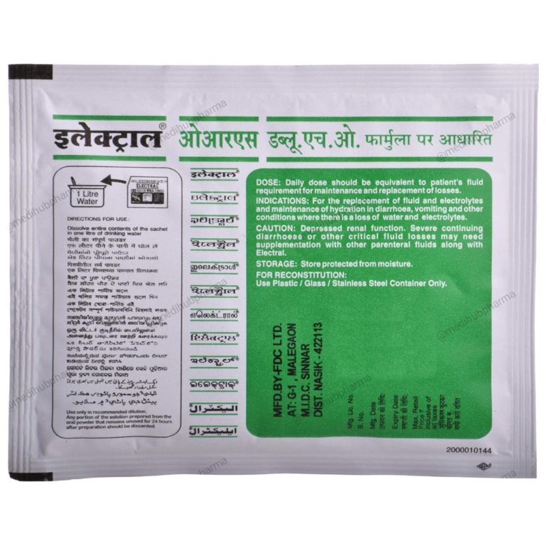 Electral Powder ORS for Replenishing Body Fluids and Electrolytes ...