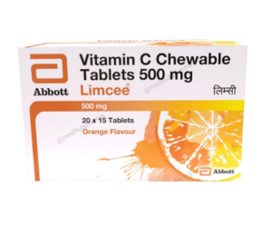 Limcee Vitamin C Chewable Tablet Flavour Orange 15 Tab Strip