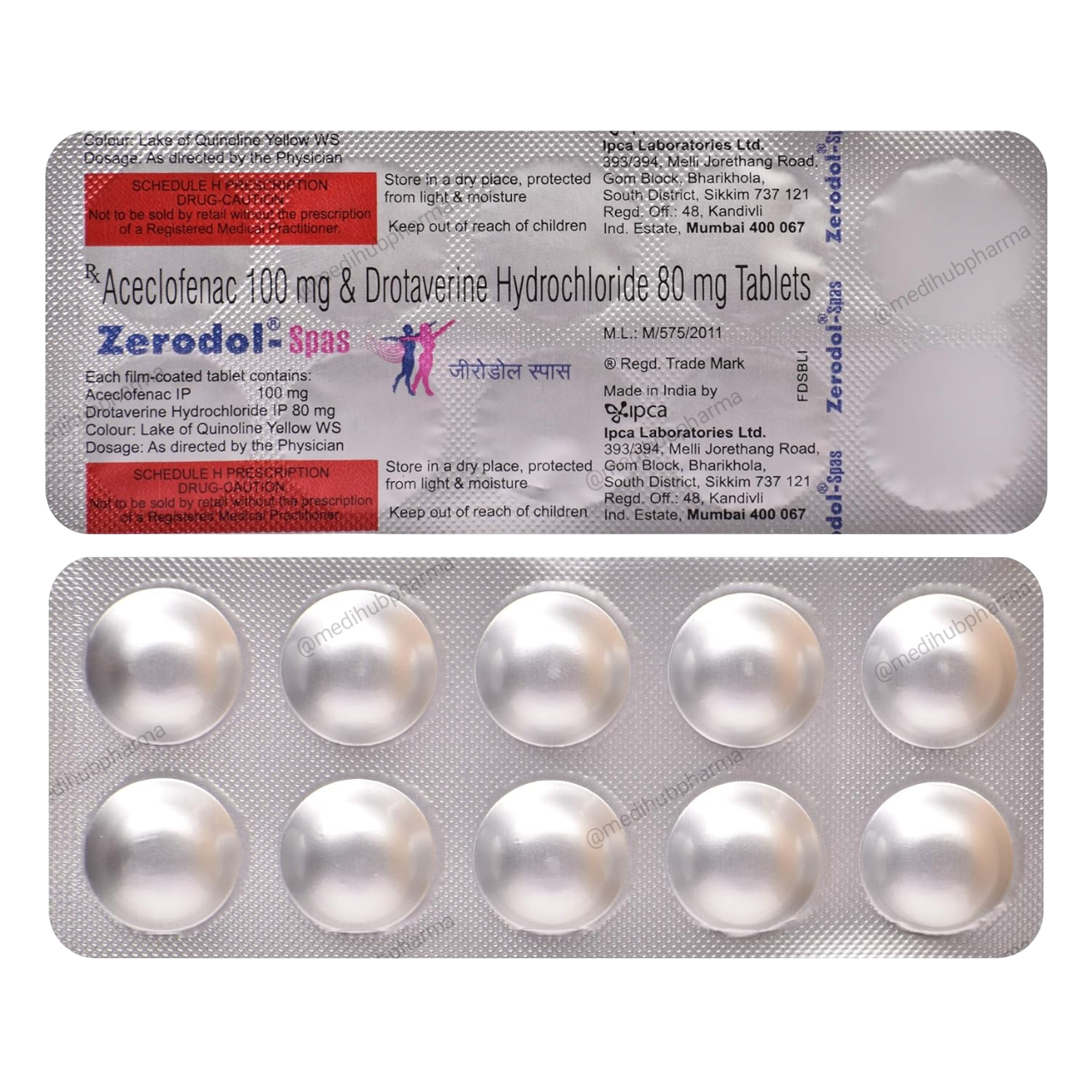 Zerodol Spas Tablet 10 Tab Strip