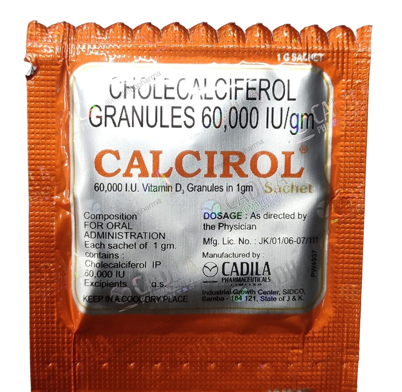 Calcirol 60K IU Cholecalciferol Sachet Pack of 10 Sachet