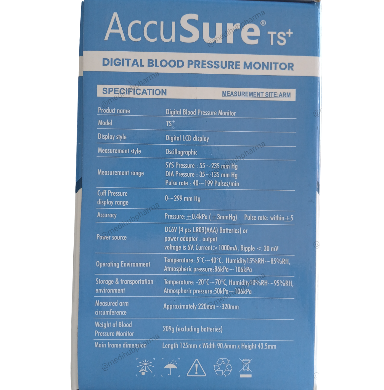 AccuSure Blood Pressure Monitor Digital BP Machine