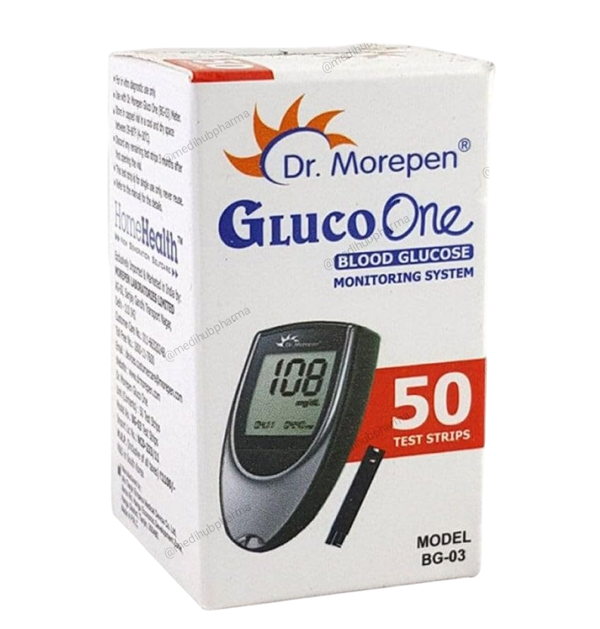 Dr Morepen Gluco One BG 03 Blood Glucose Test Strip 50 Strips