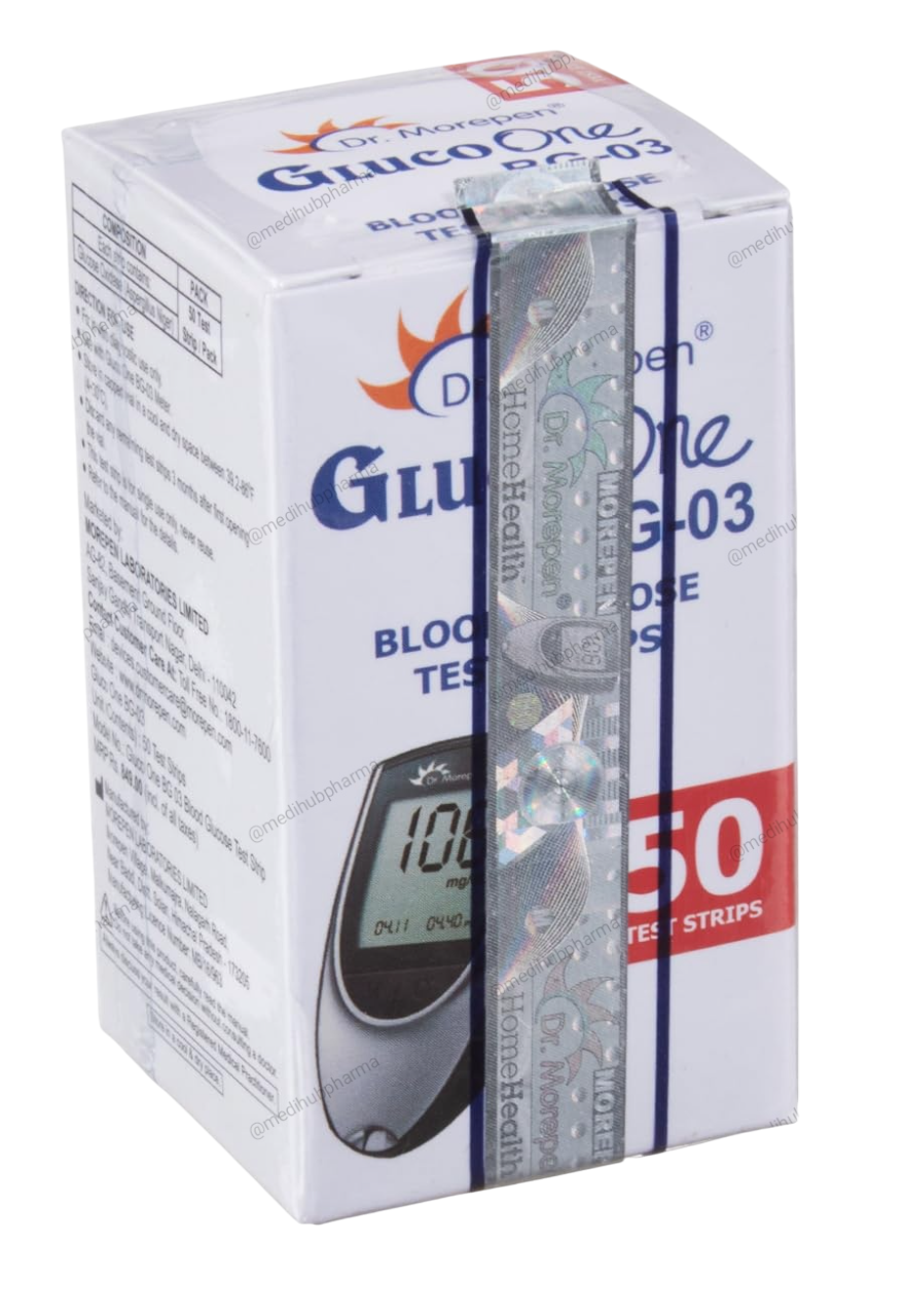 Dr Morepen Gluco One BG 03 Blood Glucose Test Strip 50 Strips