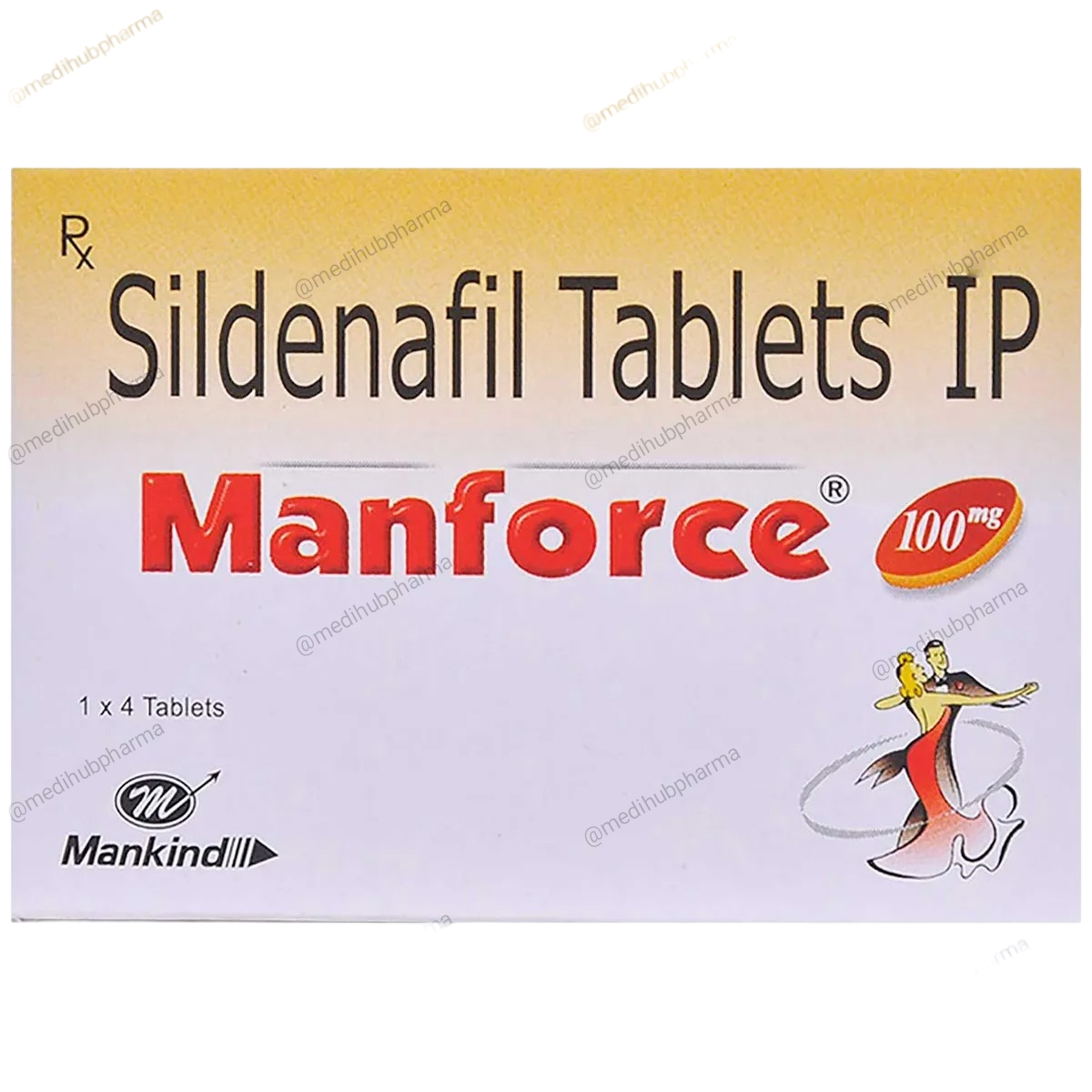 Manforce 100mg Tablet 04 Tab Strip