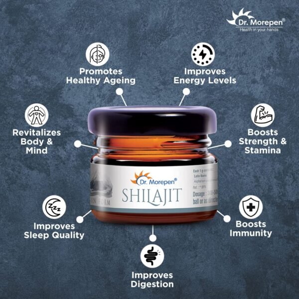 Natural and Pure Shilajit Resin 15 gm Pack From Dr Morepen