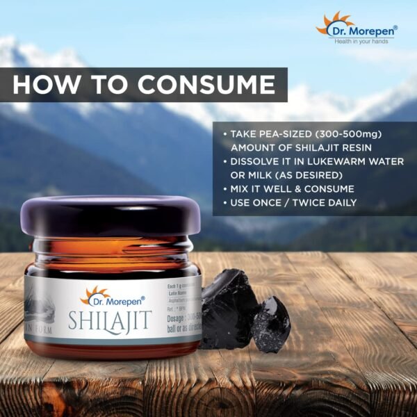 Natural and Pure Shilajit Resin 15 gm Pack From Dr Morepen