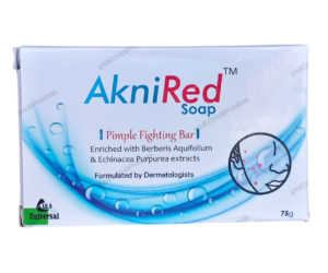 AkniRed Anti Acne Soap Pimple Fighting Bar Pack Of 03 Soaps 75gm