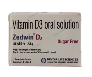 Zedwin D3 60000IU Nano Shot Sugar Free Pack of 04 5 ml