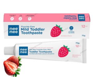 Mee Mee Fluoride Free Toothpaste with Triple Calcium Strawberry Flavour 70gms