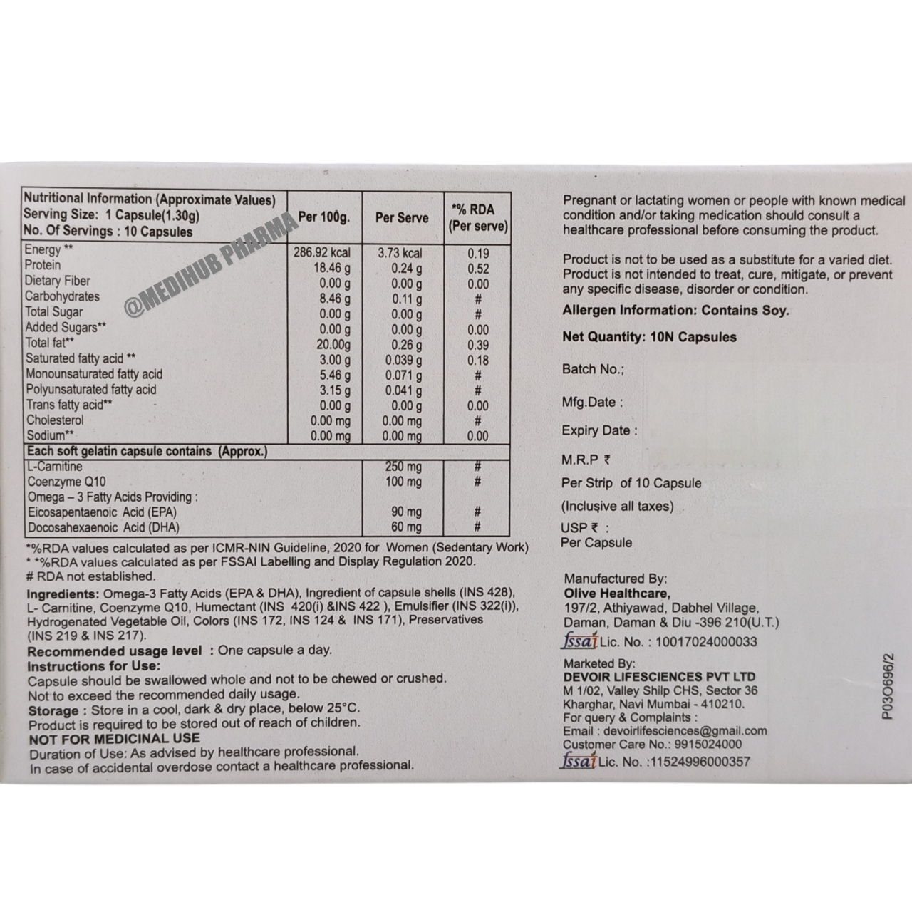 Zedwin Q 10 Softgel Capsule 10 Cap Strip