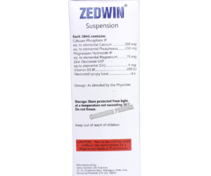 Zedwin Suspension with Calcium Phosphorus, Magnesium, Zinc Vitamin D3 200ml Pack
