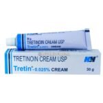 Tretin 0.025% Cream 30gram Pack For Acne and Wrinkles