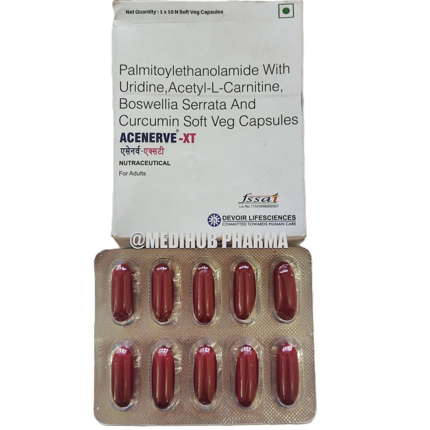 Acenerve XT Capsules 10 Cap Strip