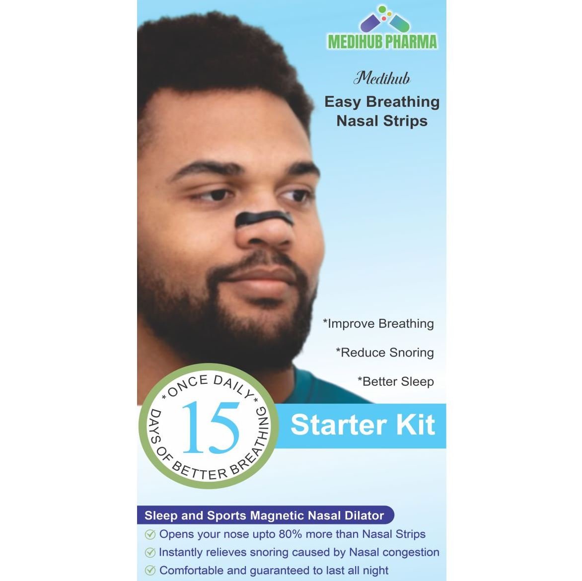 Medihub Easy Breathing Nasal Strips Magnetic Nasal Dilator