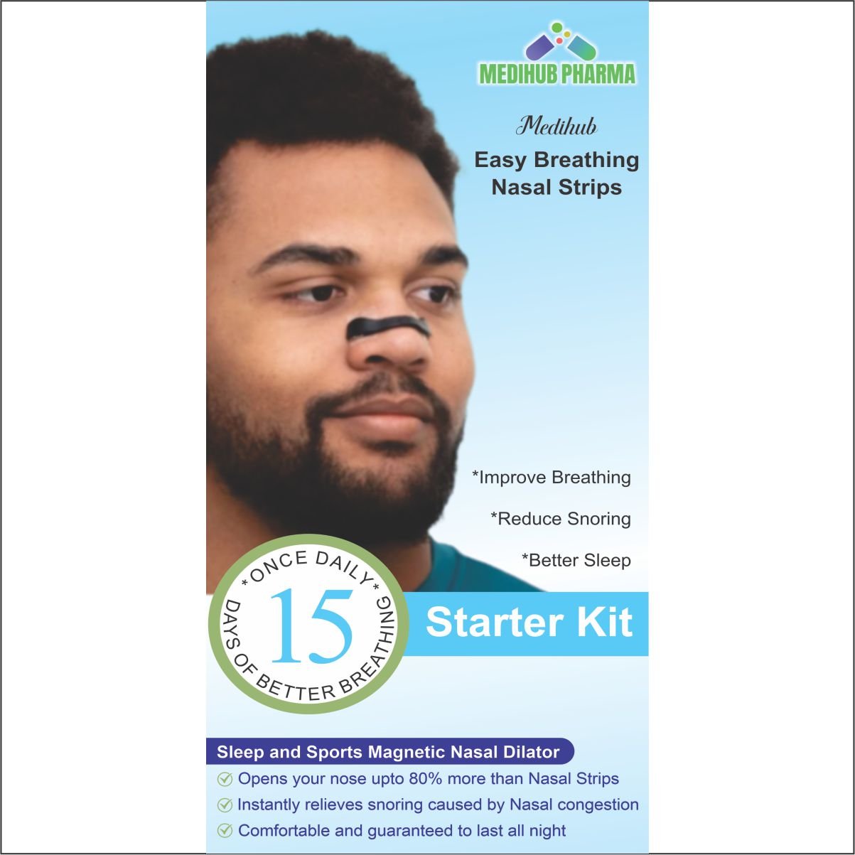 Medihub Easy Breathing Nasal Strips Magnetic Nasal Dilator